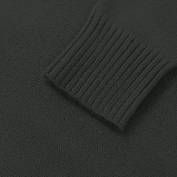 Black Casual Women's Metal Button Asymmetrical Cardigan Sweater - Picture 3 of 7